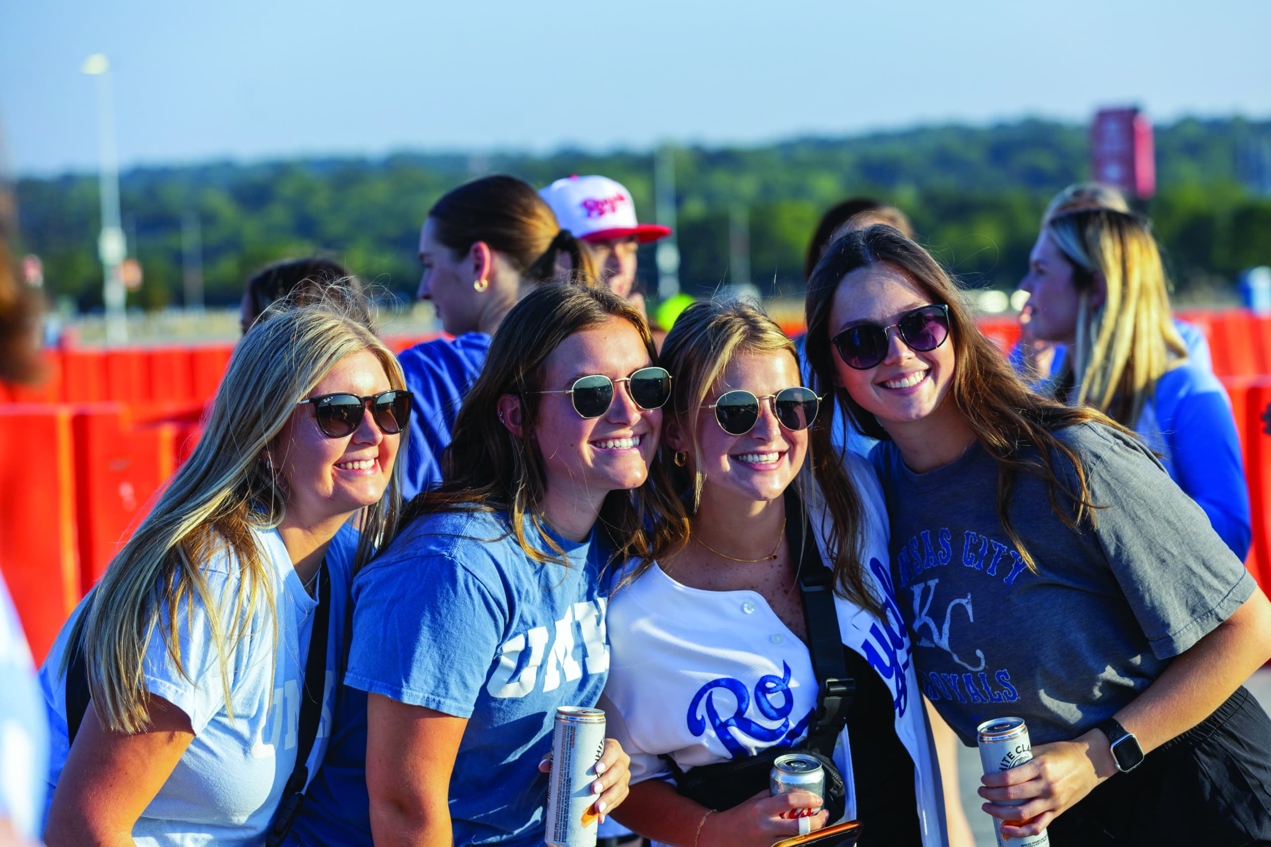 four incoming dental and dental hygiene students smiling at camera