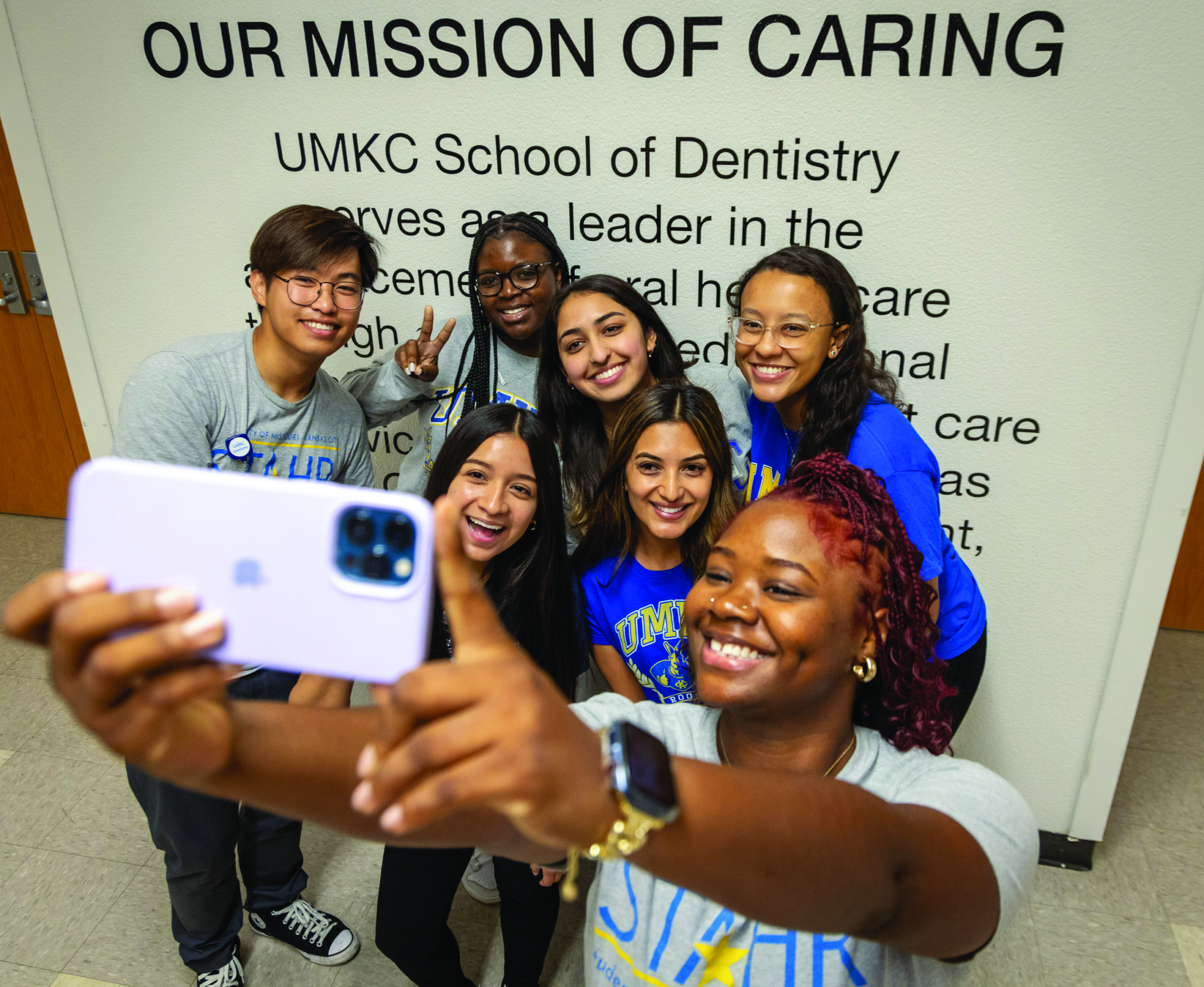 students taking a selfie
